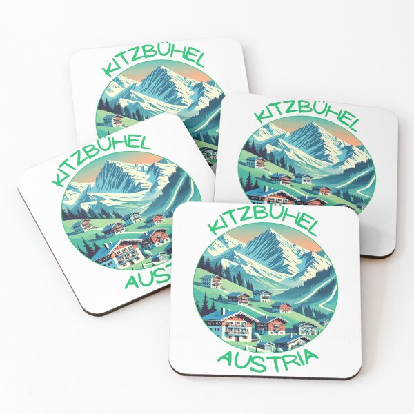 Item preview, Kitzbühel in Tirol (Kitzbühel Alps) Austria Retro Art Travel Emblem designed and sold by MaateoDesign.