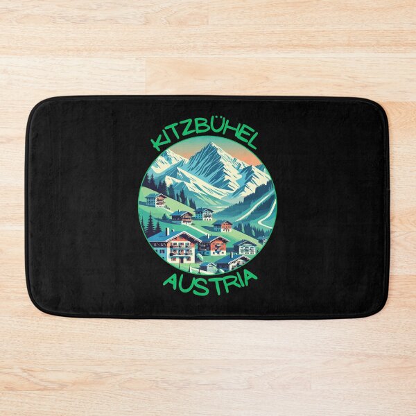 Item preview, Kitzbühel in Tirol (Kitzbühel Alps) Austria Retro Art Travel Emblem designed and sold by MaateoDesign.