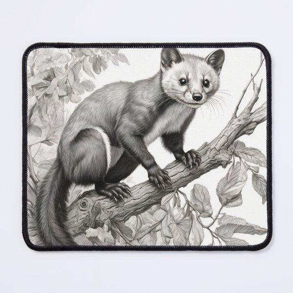 Item preview, Black and White Marten Pencil Drawing! designed and sold by Pencil-Art.