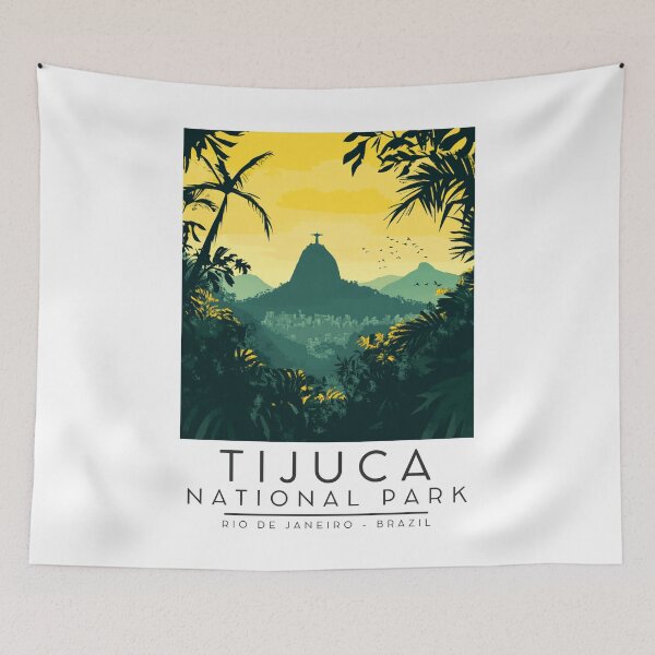Item preview, A Vintage Illustration of Tijuca National Park - Rio de Janeiro designed and sold by GoodOldVintage.