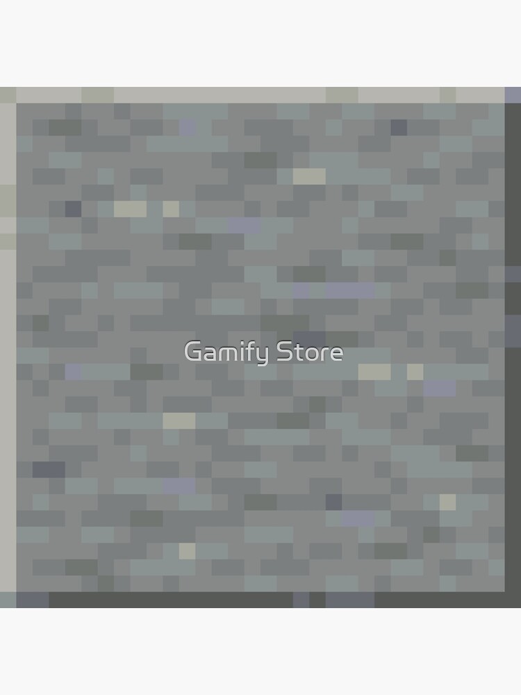 Minecraft Polished Andesite Block Texture Pixel Art Art Board Print