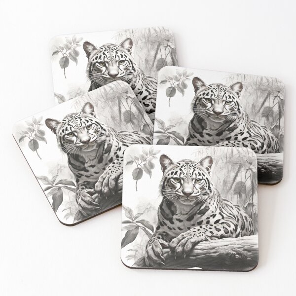 Item preview, Black and White Ocelot Pencil Drawing! designed and sold by Pencil-Art.