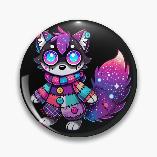 Item preview,  Whimsical Galaxy Voodoo Wolf Doll - Cosmic Mischief designed and sold by Kawaii-n-Spice.