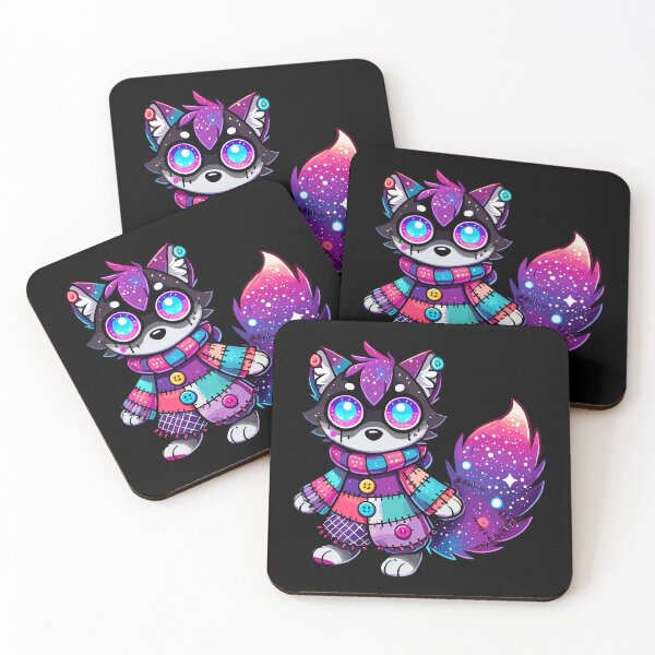 Item preview,  Whimsical Galaxy Voodoo Wolf Doll - Cosmic Mischief designed and sold by Kawaii-n-Spice.
