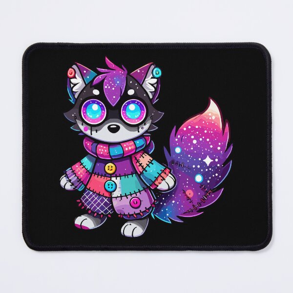 Item preview,  Whimsical Galaxy Voodoo Wolf Doll - Cosmic Mischief designed and sold by Kawaii-n-Spice.