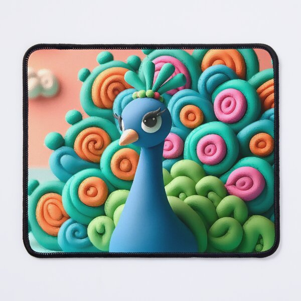 Item preview, peacock made of clay designed and sold by bernhagen.
