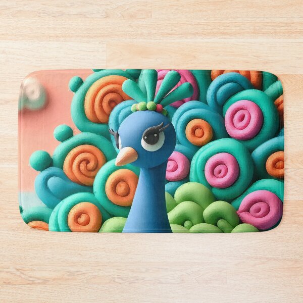 Item preview, peacock made of clay designed and sold by bernhagen.