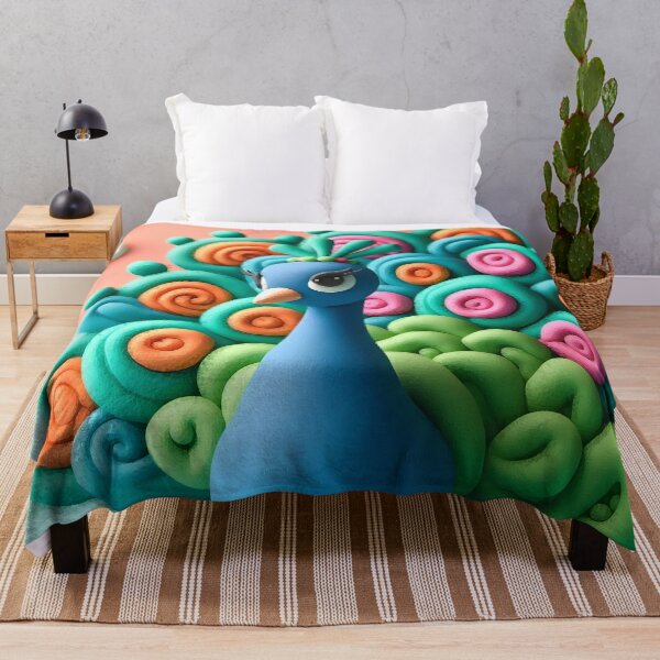Item preview, peacock made of clay designed and sold by bernhagen.