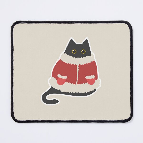 Item preview, Cute chubby black santa cat for Christmas designed and sold by CiniArt.