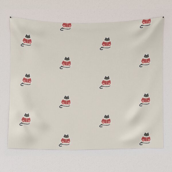 Item preview, Cute chubby black santa cat for Christmas designed and sold by CiniArt.
