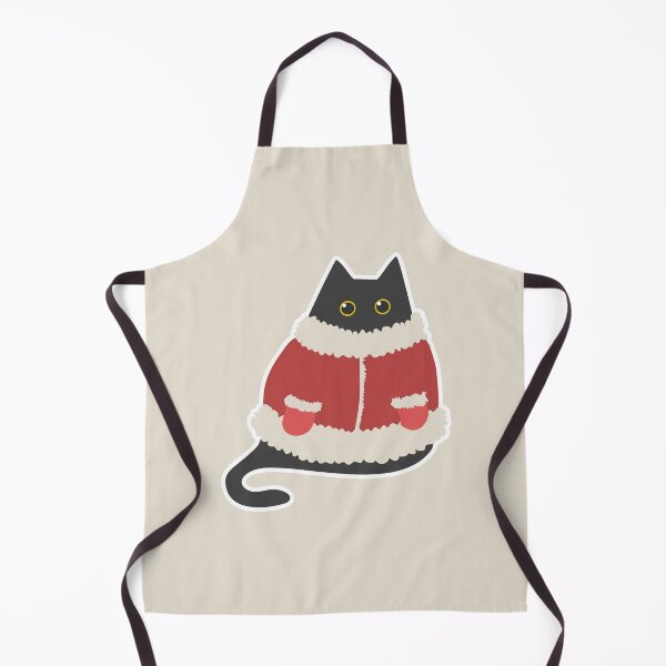 Item preview, Cute chubby black santa cat for Christmas designed and sold by CiniArt.