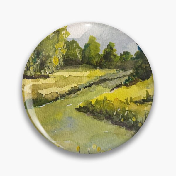 Item preview, Morning Meadow Watercolor Landscape designed and sold by TheArtCave.