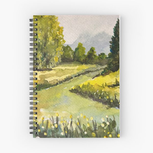Item preview, Morning Meadow Watercolor Landscape designed and sold by TheArtCave.