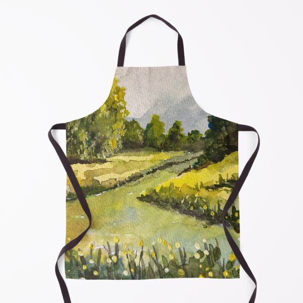 Item preview, Morning Meadow Watercolor Landscape designed and sold by TheArtCave.
