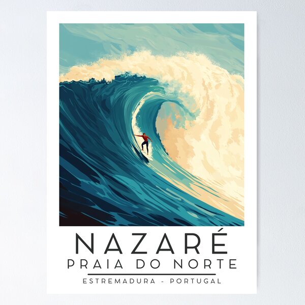 Artikel-Vorschau von Eine Vintage-Illustration von Praia do Norte - Nazaré - Portugal , designt und verkauft von GoodOldVintage.