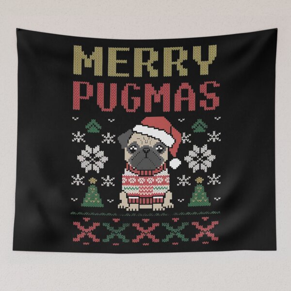 Item preview, Merry Pugmas Christmas Pug designed and sold by DomTeesHaven.