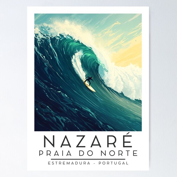 Artikel-Vorschau von Eine Vintage-Illustration von Praia do Norte - Nazaré - Portugal , designt und verkauft von GoodOldVintage.