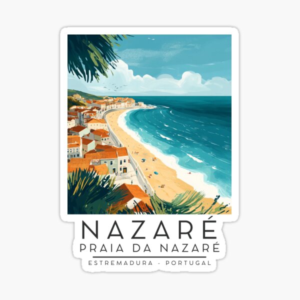 Artikel-Vorschau von Eine Vintage-Illustration von Nazaré - Portugal, designt und verkauft von GoodOldVintage.