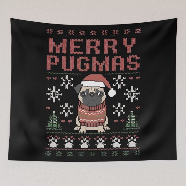 Item preview, Merry Pugmas Christmas Pug designed and sold by DomTeesHaven.