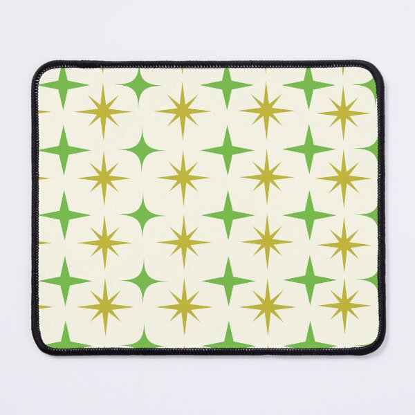 Item preview, Mid Century Green and Yellow Atomic Starbursts Pattern designed and sold by Yasminepatterns .