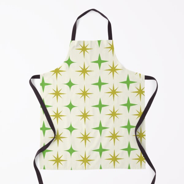 Item preview, Mid Century Green and Yellow Atomic Starbursts Pattern designed and sold by Yasminepatterns .