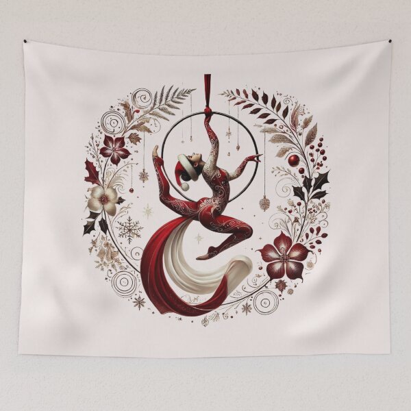 Item preview, Christmas Aerialist: aerial hoop  circus aerial christmas designed and sold by swiftbinaries.