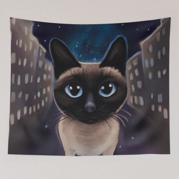 Item preview, A cat in city of night 24 designed and sold by MerryCrown.