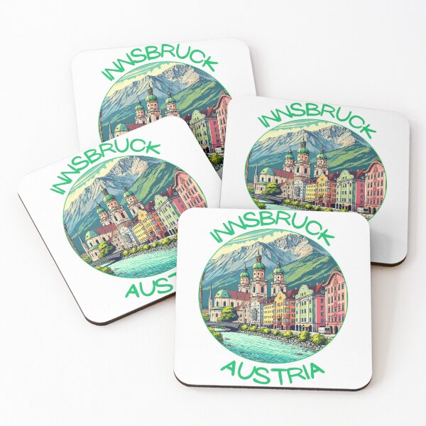 Item preview, Innsbruck in Austria (Tirol) Retro Art Travel Landscape designed and sold by MaateoDesign.