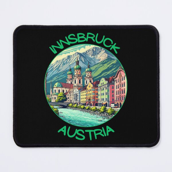 Item preview, Innsbruck in Austria (Tirol) Retro Art Travel Landscape designed and sold by MaateoDesign.