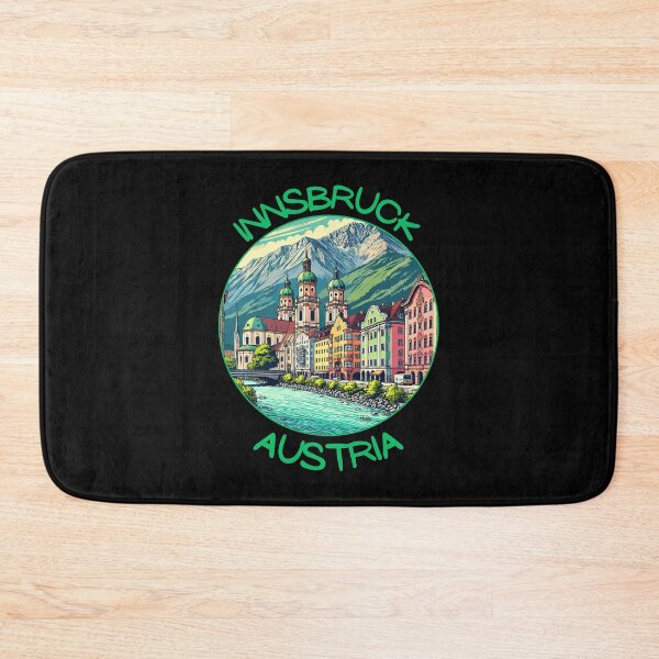 Item preview, Innsbruck in Austria (Tirol) Retro Art Travel Landscape designed and sold by MaateoDesign.