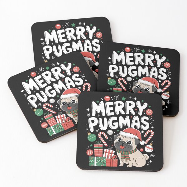 Item preview, Merry Pugmas Christmas Pug designed and sold by DomTeesHaven.