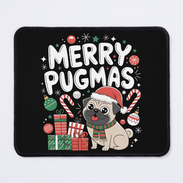 Item preview, Merry Pugmas Christmas Pug designed and sold by DomTeesHaven.