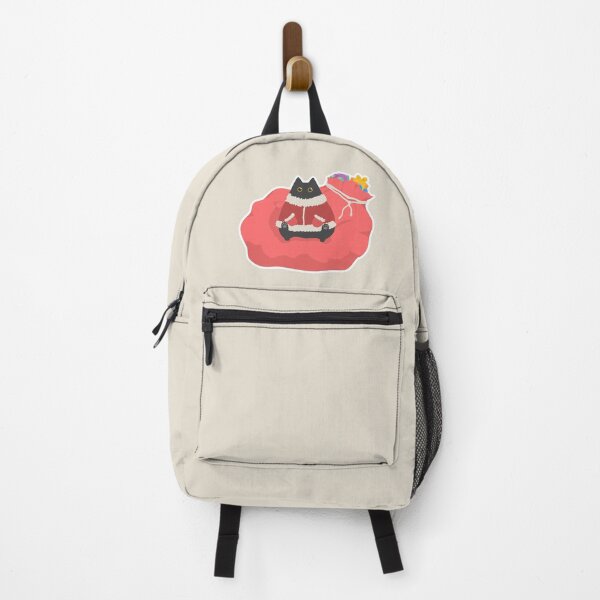 Item preview, Cute chubby black santa cat with huge red sack of Christmas gifts designed and sold by CiniArt.