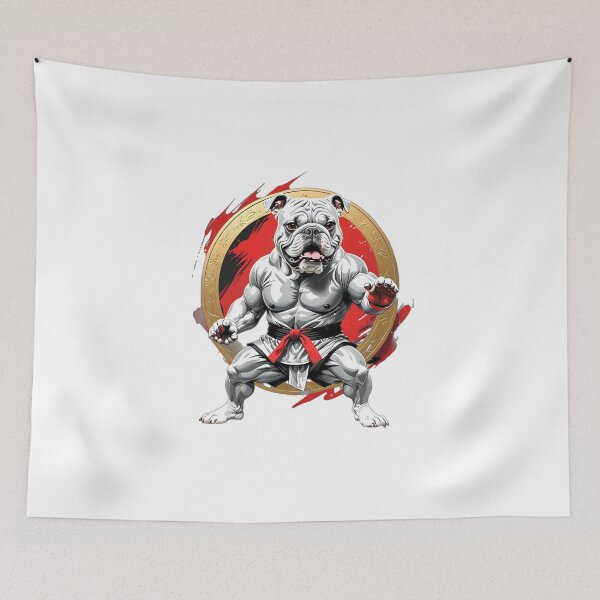Item preview, Bulldog dog karate judoka design designed and sold by Dan9010.