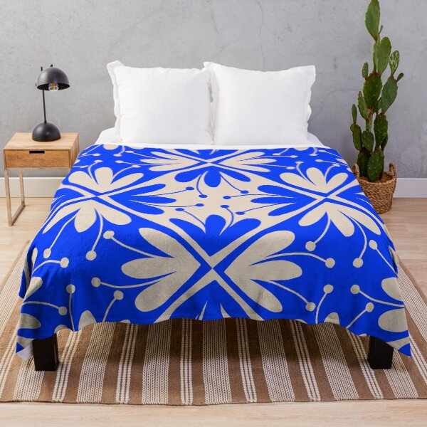 Item preview, Simple Floral Fun - Cobalt Blue designed and sold by marialindemann.