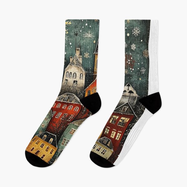 Item preview, Warm and Cozy Villages in a Snowy Winter Scene designed and sold by Piotrek0001.