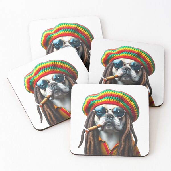 Item preview, Bulldog dog rasta reggae design designed and sold by Dan9010.