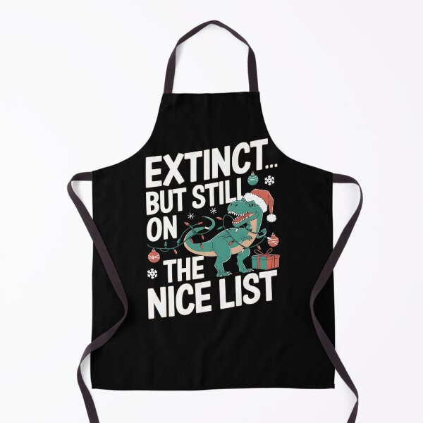 Item preview, Extinct... but still on the nice list. Dinosaur Christmas Pun designed and sold by DomTeesHaven.