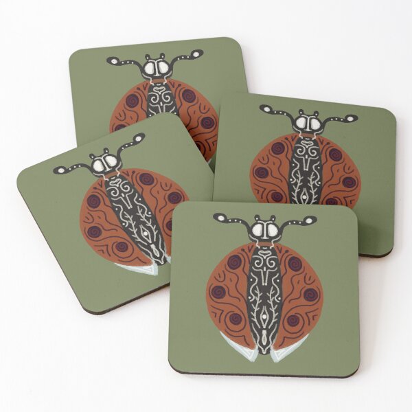 Item preview, Folklore ladybug, ladybug, bugs, insects, animals, ladybug in patterns designed and sold by Dormitria.