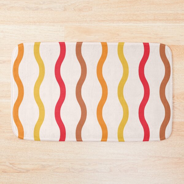 Item preview, Retro horizontal lines pattern in orange, red and yellow designed and sold by Yasminepatterns .