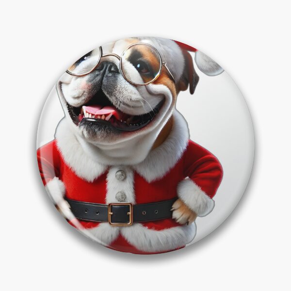 Artikelvorschau, Druck des Bulldoggen-Hund-Weihnachtsmann-Designs  entworfen und verkauft von Dan9010.