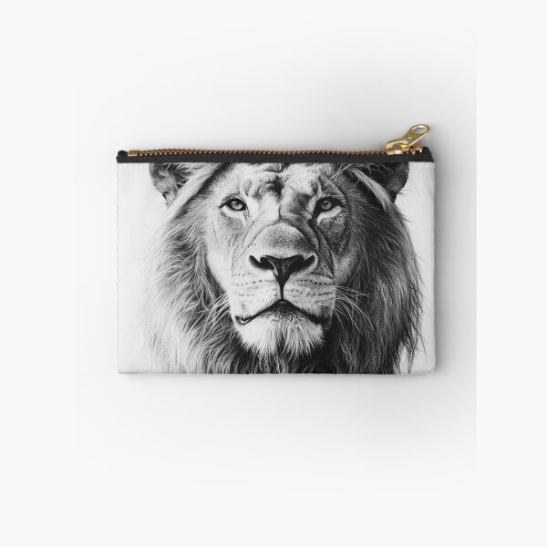 Item preview, Black and white lion pencil drawing designed and sold by Pencil-Art.