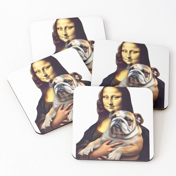 Item preview, Bulldog dog Mona Lisa, Mona Lisa design designed and sold by Dan9010.
