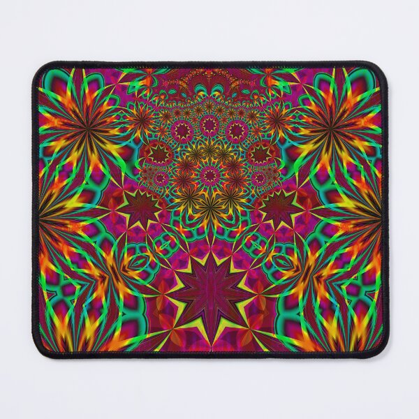 Item preview, Psychedelic Kaleidoscope of Neon Blooms designed and sold by pinkal.