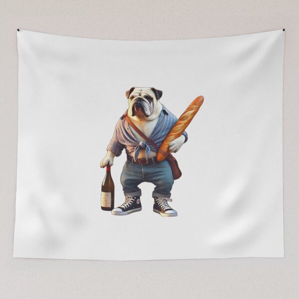 Item preview, French Bulldog Fashion Bread Wine Design designed and sold by Dan9010.