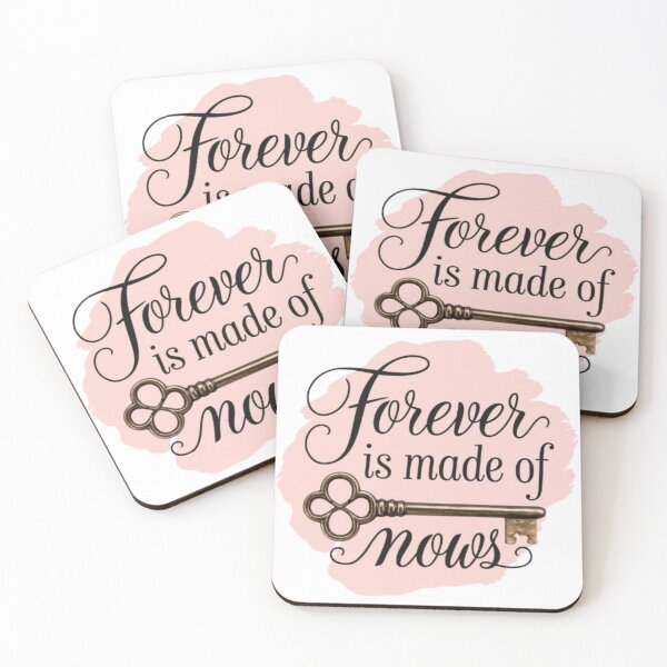 Item preview, Forever is Made of Nows – Inspirational Key Design with Elegant Calligraphy designed and sold by GemBob Creations.