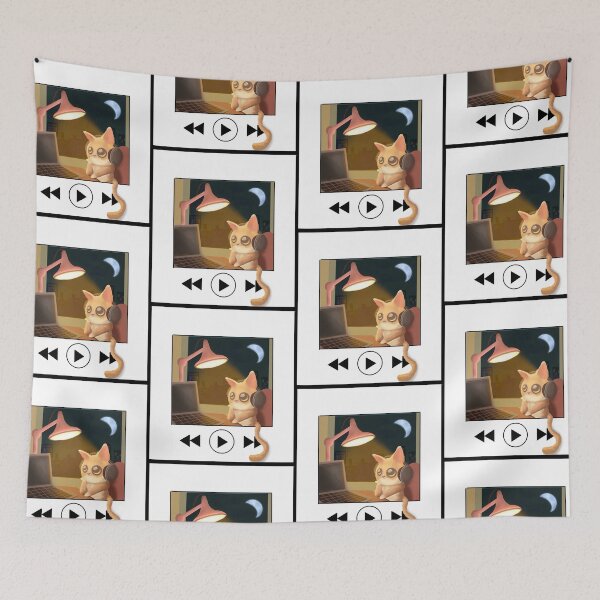 Item preview, Cute cat listening to music and chillin lofi vibes designed and sold by noicethingys.