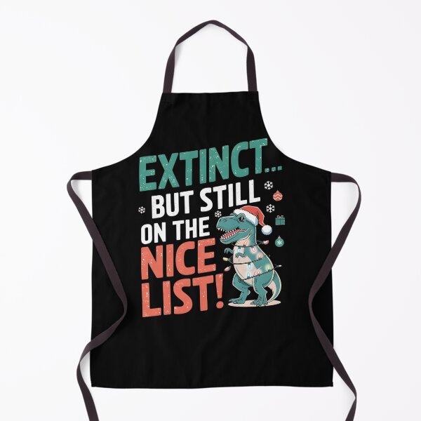 Item preview, Extinct... but still on the nice list! Dinosaur Christmas Pun designed and sold by DomTeesHaven.