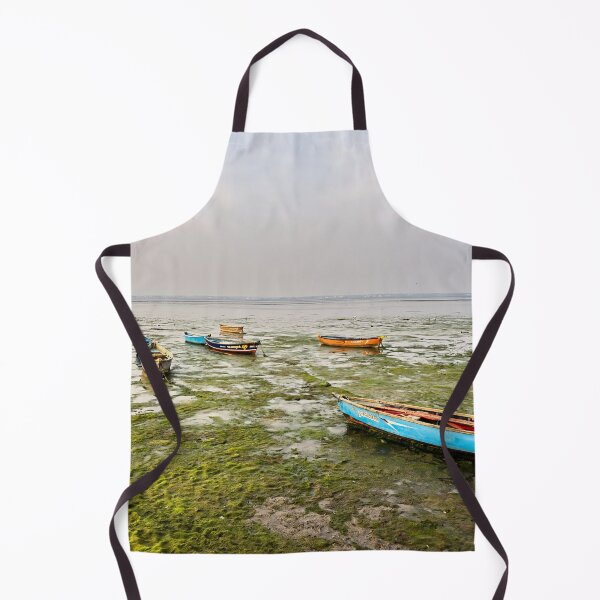 Item preview, Colorful boats resting at low tide in Diu, Gujarat designed and sold by franck380.