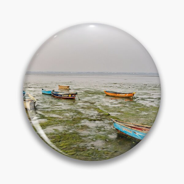 Item preview, Colorful boats resting at low tide in Diu, Gujarat designed and sold by franck380.